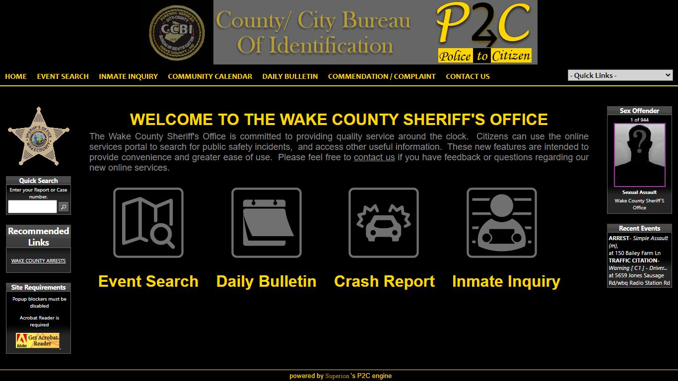 Wake County Sheriff's Office P2C